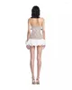 Casual Dresses White Lace Women Dress Bodycon Sexy Sleeveless Strapless Short Vestido Ladies With Bow Womens Clothing Evening