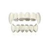 18K Electroplated Hip-Hop lisse pour hommes et femmes adaptés aux grilles de Fangs Vampire de dents de tigre Halloween