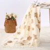 ensembles ours motif bébé coton mousseline couverture infantile émouvante bébés accessoires de literie bébé swaddle wrap baby couvertures nouveau-nés