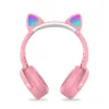 Écouteurs LED Light Wireless Headphones Bluetooth Earphone CT950 Bubble mignon Cat Ear Stéréo casque pliable pour téléphone portable Gift Kids