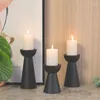 Candele 3pcs Porta del candela del candelatta per Stand Nero vintage Decorazioni per la casa per matrimoni natalizie all'ingrosso