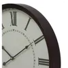 Wanduhren Vintage Style Runde Uhr Römische Ziffern schwarzer Eisen 20 "Durchmesser