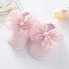 First Walkers Baby Girls Princess Shoes Born Cute Bowknot Infant Toddler Soft Soled Non-slip Cotton Footwear Crib