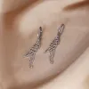 Ohrringe Edelstahl -Reifen Ohrringe für Frauen überqueren Dragon Vogelschildkrötenanhänger Ohrring Hochzeit Schmuckparty Geschenke