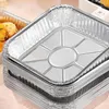 Haal containers uit 20/30 pcs Wegwerp Aluminium blikfolie Bakpannen Voedsel Grade 6/7/8/9 inch vierkante Practical Trays Lasagna