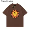 New 24ss T Shirt Men Designer T Shirt Smiley Sun Playing Cards Tee Drawdrew T Shirt Graphic Printing Drew Summer Short Sleeve Casual Shirts Tshirts