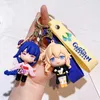 Keychains Creative Genshin Impact handgemaakte sleutelhanger rond het schattige spelpersonage Silicone Doll Schoolbag hangers