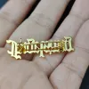 Brooches Custom BrooConsecized en acier inoxydable Custom Name Pins NamePlate Broochmeeting présentewedding Giftlogo Custom