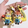 3DPVC Cartoon Anime Keychain Söta minions 12 stjärnväskor hänge par gåva droppar limbil nyckelring