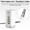 Hubs Universal 65W USB Fast Charger Hub CARICA QUAST QC3.0 Porta Multi 6 Porta USB Tipo C PD Caricabatterie Pd Station US US EU