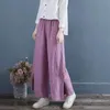 Women's Jeans High Waist Cotton Linen Soft Wide Leg Straight Ice Slik Culotte Pants Womens Casual Oversize Pantnes Ankle-length Sweatpants Y240422