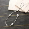 Korean Y2K Baroque Pearl Phone Chain Cute Charm Wrist Strap Keycord Cellphone Lanyard Girl Keychain Phone Case Hanging Chain