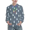 Bluzy damskie nordyckie wzór luźne para ruchome kropki nadruk streetwear pullover z kapturem zima retro hooded koszula wielka rozmiar