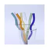 Autres événements Fourniture de la fête d'événement ECO 8x200 mm Borosilicate Boire à haute température résistance à haute température Colore Bent Wav Dhdnr