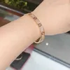 Bracelets de concepteur de luxe Boutique en ligne Aeteey Network rouge même bracelet en or rose 18k avec micro diamant Full Sky Star v Bracelet en or comme cadeau de la Saint-Valentin pour fille