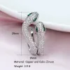 Boucles d'oreilles 1pc mode élégant arc-en-ciel zircon serpent boucles d'oreilles pour femmes fille punk wrap oreille manchette étouffe de boucle d'oreille bijoux de piercing