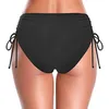 Swim Wear Women Vintage Low Waist Bikini Bottom Swim Pant Briefs Beachwear Brazilian Bikini Bottom Side Tie Swim Pants 240423