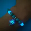 Strands 2022 Black Lava Bracelet Glow in the Dark Flower Bracelet Fashion Red Rose Bangle White Turquoise Women Bracelet Jewelry Gift