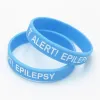 Armband 1PC Medical Alert Armband Epilepsi Silikon Arvband i barnstorlek Armband Silikon Armbandbangles för barngåvor SH135K