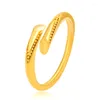 Cluster anneaux mode 999 Gold Color Spark Bing bijoux pour les femmes Luxury Luxury épaississer les cadeaux
