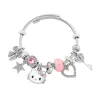 Brins crossborder mignon joli dessin animé chat mode bricolage bricolage panjia bracelet zinc alliage dripp huile bijoux