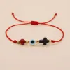 Strands Go2boho Red String Bracelet de amizade para homens homens Criança Projeto de presente de família Evil Eye Crosse Acessories Lukcy Jewelry