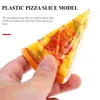 Dekorativa blommor 2 datorer Simulering Pizza Artificial Slice Decoration Realistic Home Soft Furnishings Plastic Food Ornament Child