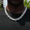 Pass Diamond Test Hip Hop Jewelry VVS Diamond Cirkulära Twist Chain Men 925 Sterling Silver Necklace Moissanite Cuban Link Chain