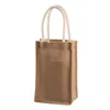 Sacs à provisions Burlap Tote Sac Cadeau de jute Épicerie réutilisable avec poignée pour décoration art artisanat Bookbag Events Schools Beach