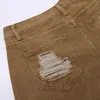 Pantalon féminin Jean jupes de crayon pour femmes Button Button Zipper Fashion Ripped Jeans Lignet Lignet Straitement Pantal