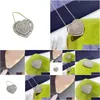 Pendant Necklaces 2023 Handmade Heart Sparkling Luxury Jewelry 925 Sterling Sier Pave White Sapphire Cz Diamond Gemstones Party Women Ot4Kn