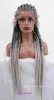 Braided lace wig with 9 strands and 11 braids