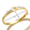 Bangle Love Shell Eternal Lock Open And Close Bracelet For Couples With Key Jewelry