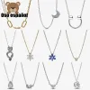 Colliers xl06 Haubais 925 Bijoux en argent sterling Himestone Snowflake Pendant Collier Femmes Bijoux Cadeaux