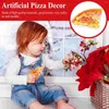 Dekorativa blommor 2 datorer Simulering Pizza Artificial Slice Decoration Realistic Home Soft Furnishings Plastic Food Ornament Child