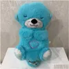 Lumière en peluche - Toys Up Respihing Bear Baby Otter P Doll Touet mignon compagnon apaisant pour laisser tomber les cadeaux de livraison Animaux en peluche Dhrkn