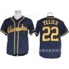 Men Jersey Milwaukee Baseball met Yelich -borduurtechnologie voor de Brewers -teamgrootte