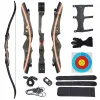 Gloves 62 Inches Archery Recurve Bow American Take Down Bow Tech Wood Riser Ilf Limbs Outdoor Hunting Shooting Accessories