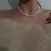 Ожерелья искусственное жемчужное ожерелье Женщины ВИНТАЖИ ДЕЙСКОЕ ЧОКЕР РУКА