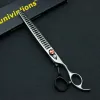 Shears 8" Professional Pet Dog Scissors Shark Thinning Cutting Shears Fish Bone Dogs Cats Grooming Scissors Hair Trimming Tools Tesoura