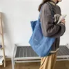 Torby na zakupy kobiety jeansowe torba na ramię kobietę niebieskie płótno torebka torebka swobodne dżinsy vintage messenger duże książki