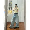 Jeans pour femmes y2k oversize pantalon de cowboy vintage harajuku hétéros classique blue denim pantalon 90S esthétique 2000S GRUNGE