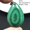 Pendants Top Natural Green Malachite Chrysocolla Pendentif pour femme Lady Man Love Gift Crystal perles argent