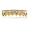 Zircone rettangolare 18K Electroplated rame hip-hop bretelle adatte a uomini e donne Halloween Dentures Grillz