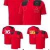 Nya nya motorcykelkläder 2023 Den mest nya produkten F1 Forma One Red Team Clothing Racing Suit Lapel Shirt Clothes Work Kort ärm Tshirt DHXBD