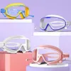 Big frame anti-vog uit één stuk oordoppen high-definition lens waterdicht zwembad strand zwembril voor kinderen 240418
