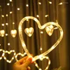 Luci notturne fata cortina la luce love in stile cardiaco a batteria corda adatta per la decorazione del compleanno del matrimonio di San Valentino per San Valentino