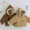 Coats Newborn Baby Boy Girl Winter Cotton Padded Hoodie Jacket Infant Toddler Child Coat Warm Thick Outwear Baby Clothes 02Y