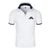 J Lindeberg Golf T-Shirt Męskie ubranie golfowe Summer Wygodne oddychanie szybkie koszulki z krótkim rękawem Men Polo Luksusowa koszulka 240423