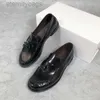 Row The Buty Skórzany frędzel jest oryginalny dla małego tłumu. Women English Flat Heel Buty swobodne małe skórzane buty UD7H 2024